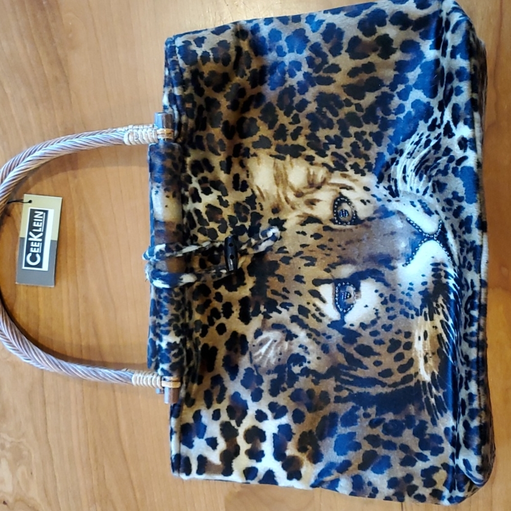 Leopard 3d eyes purse CeeKlein Brand new with tag